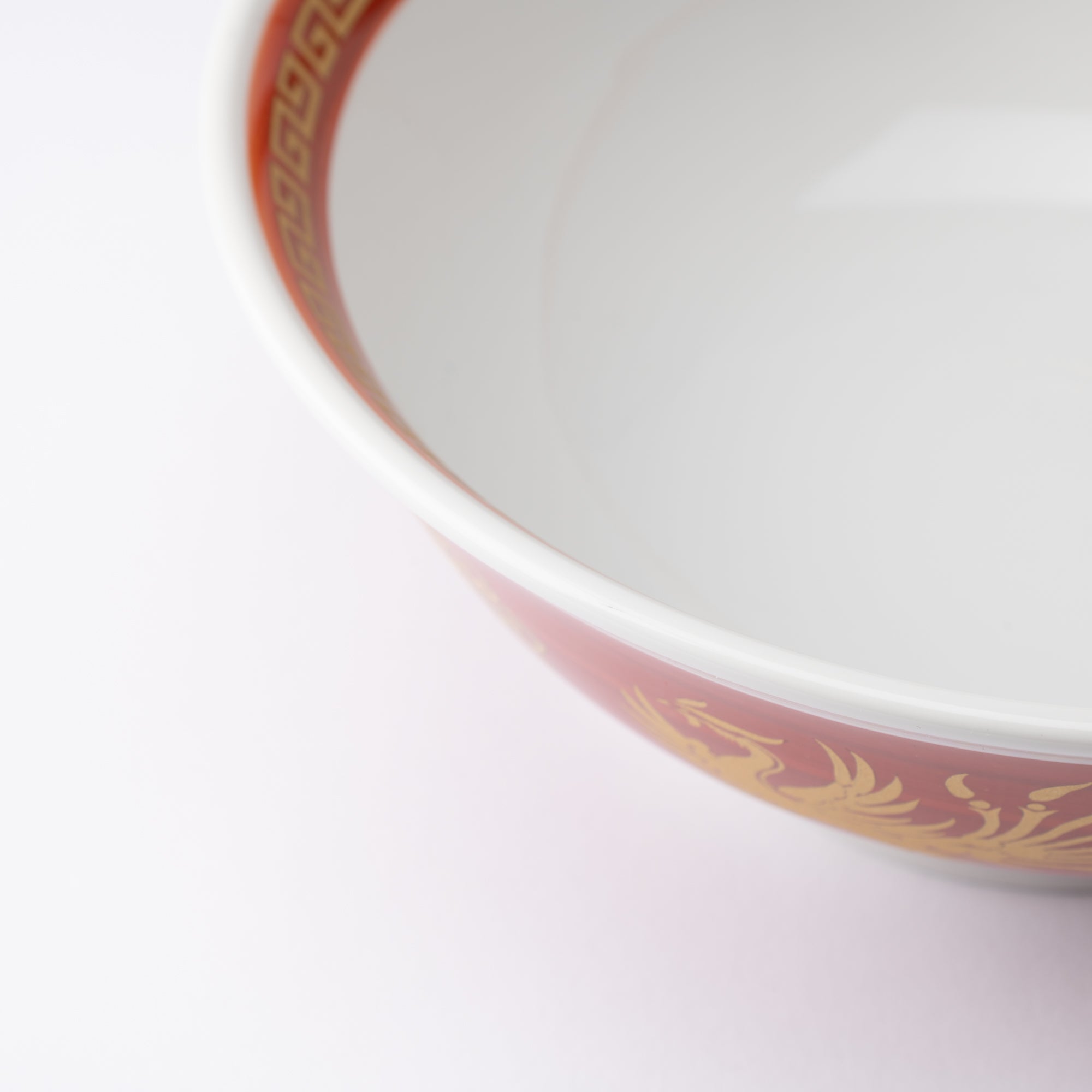 Red Brush Gold Mino Ware Ramen Bowl M - MUSUBI KILN - Handmade Japanese Tableware and Japanese Dinnerware