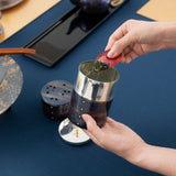 Seigado Sakura and Wind Pattern Copper Tea Canister - MUSUBI KILN - Handmade Japanese Tableware and Japanese Dinnerware
