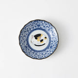 Sleeping Cat Kutani Sauce Plate Set - MUSUBI KILN - Handmade Japanese Tableware and Japanese Dinnerware