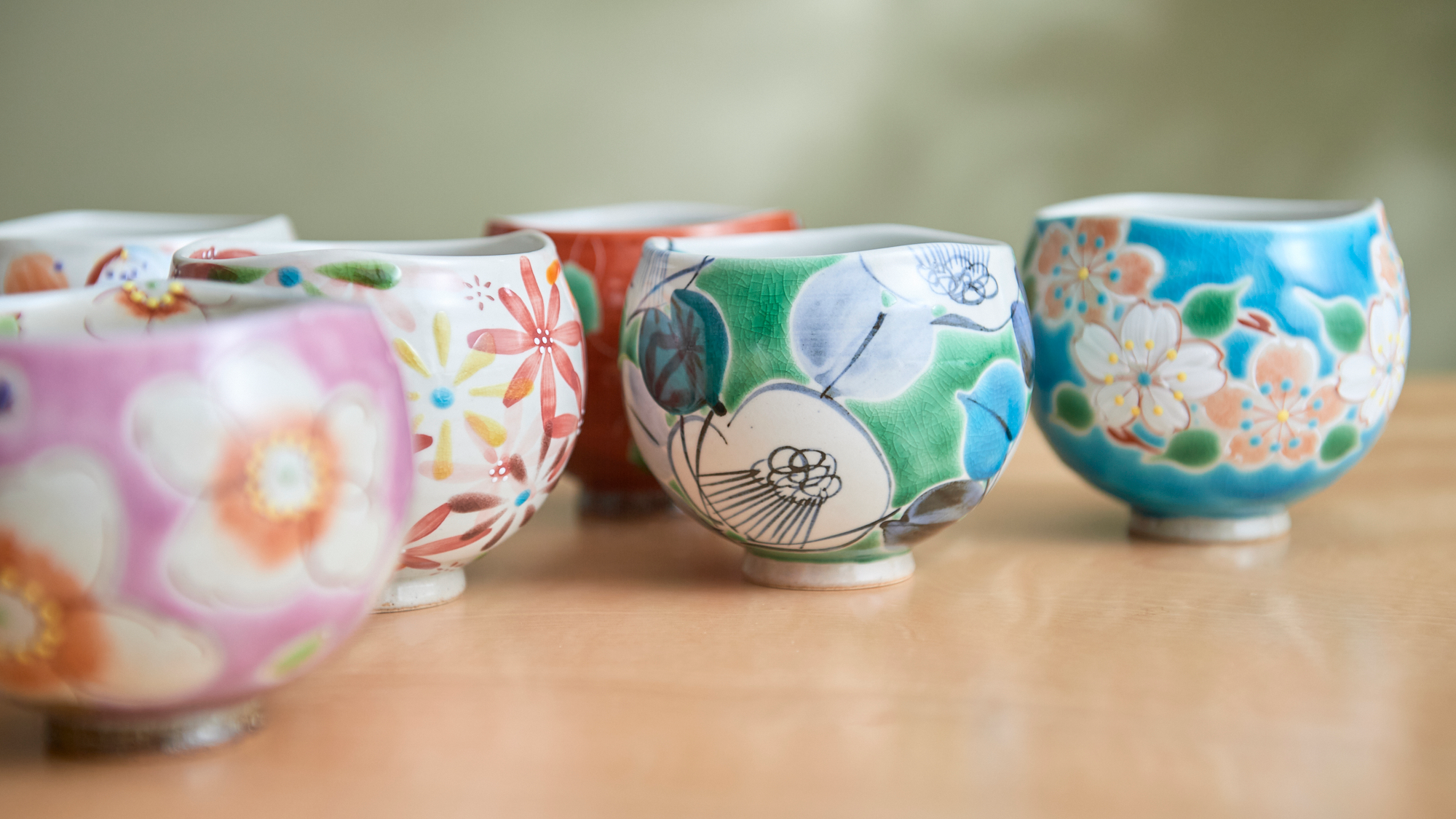 Cupping Blossoms: Large Japanese Teacups with a Floral Embrace