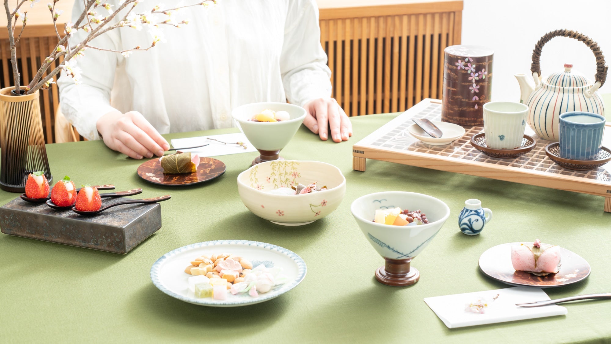 A Tea Table in Bloom: Arita Ware and Seasonal Sweets