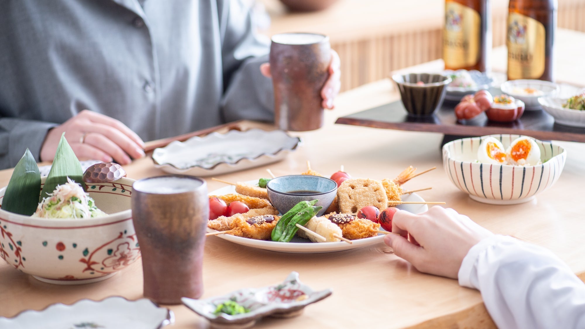 A Weekend Spread with Style for Kushikatsu and Beer