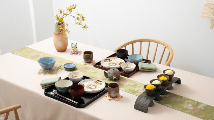 Teishoku Style Lunch for Two with Arita Porcelain Lab Japan Series for Autumn