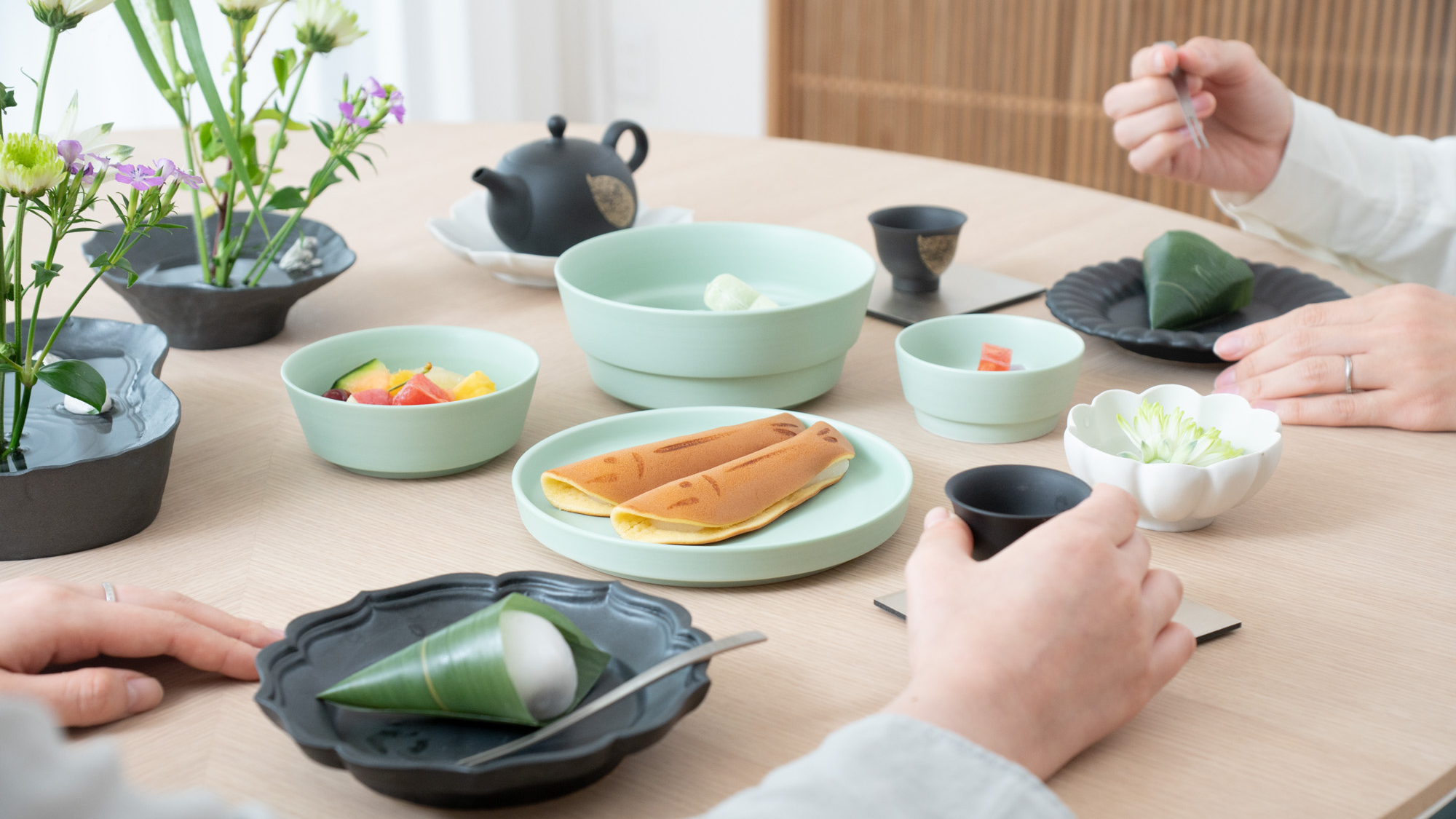 Serene Sunshine: Japanese Teatime in Pastel