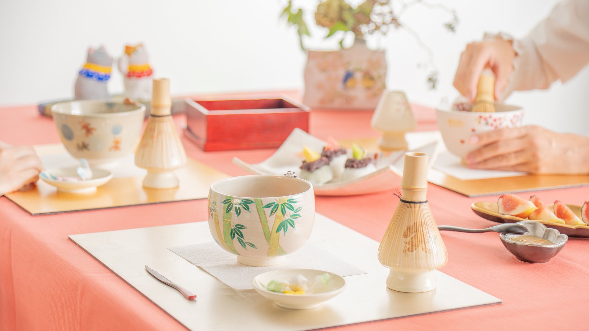 Table Tea Ceremony with Adorable Tableware