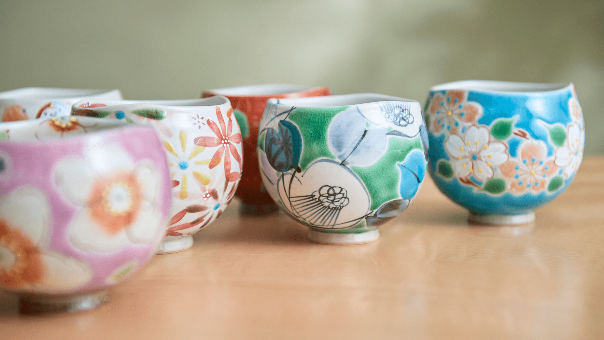 Cupping Blossoms: Large Japanese Teacups with a Floral Embrace - MUSUBI KILN