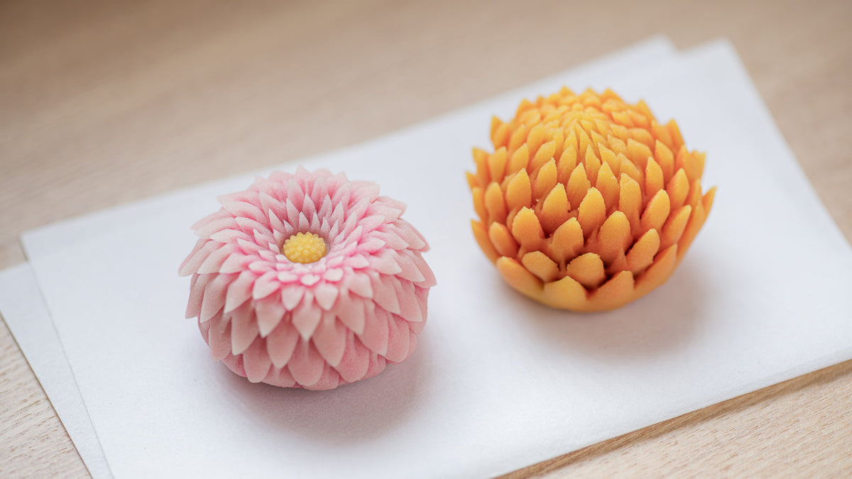Wagashi crafted with beautiful Japanese handwork