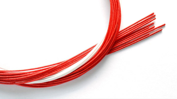 Colorful mizuhiki knots handcrafted from washi paper cords