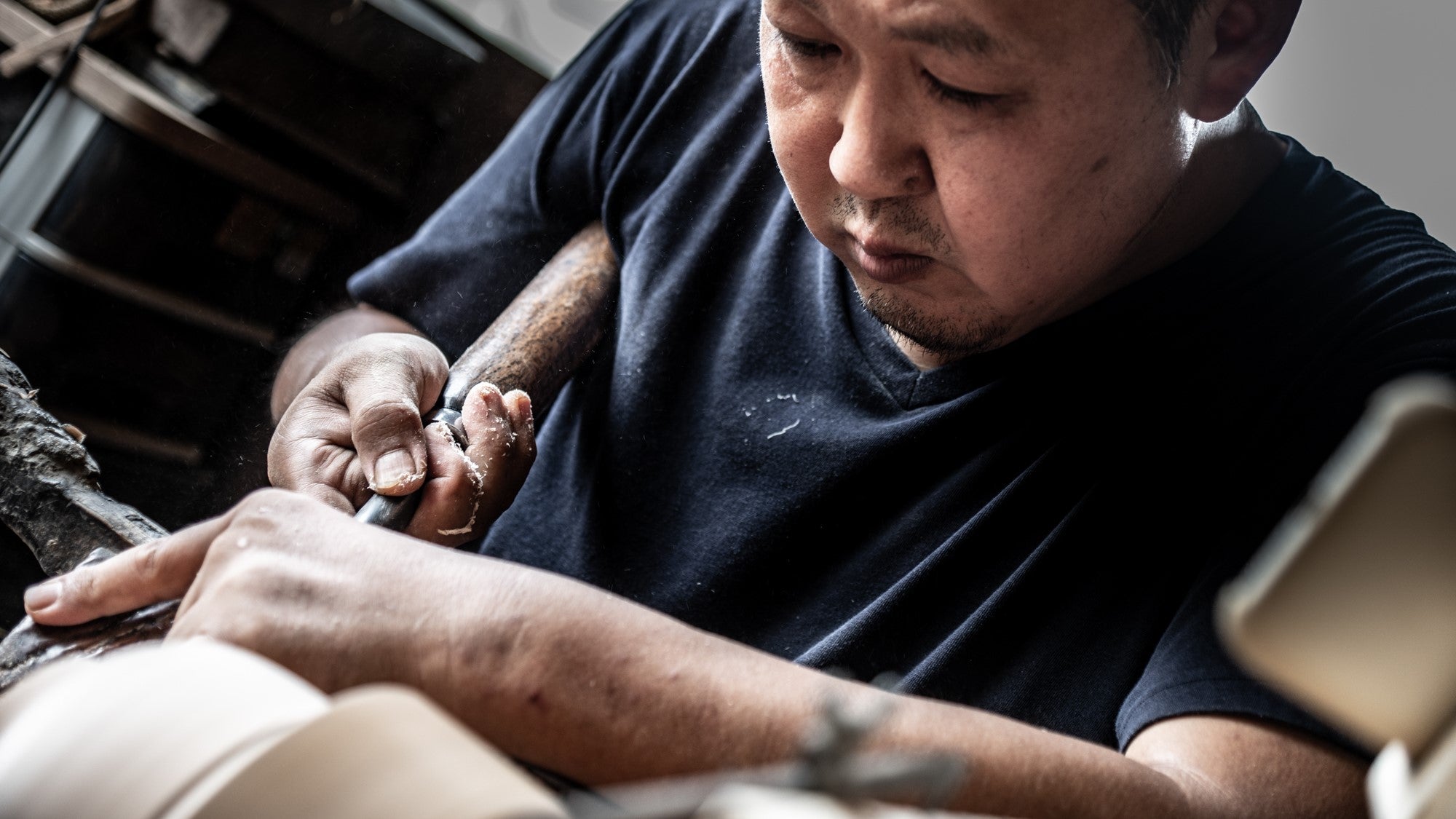 "Kiji-shi", Woodturning Craftsmen of Yamanaka Lacquerware