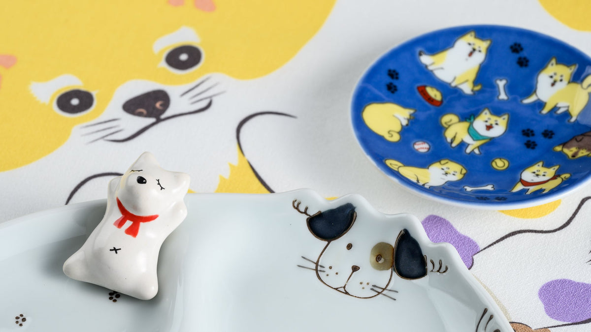 Dog Motif Japanese Tableware
