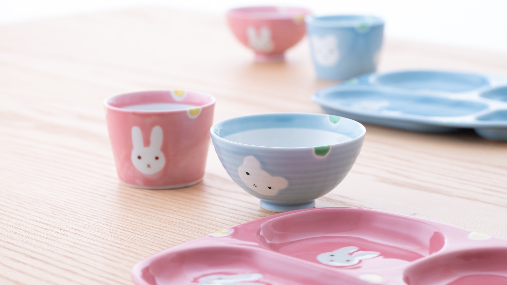 Oshin Kiln Pink Rabbit/ Blue Bear Series