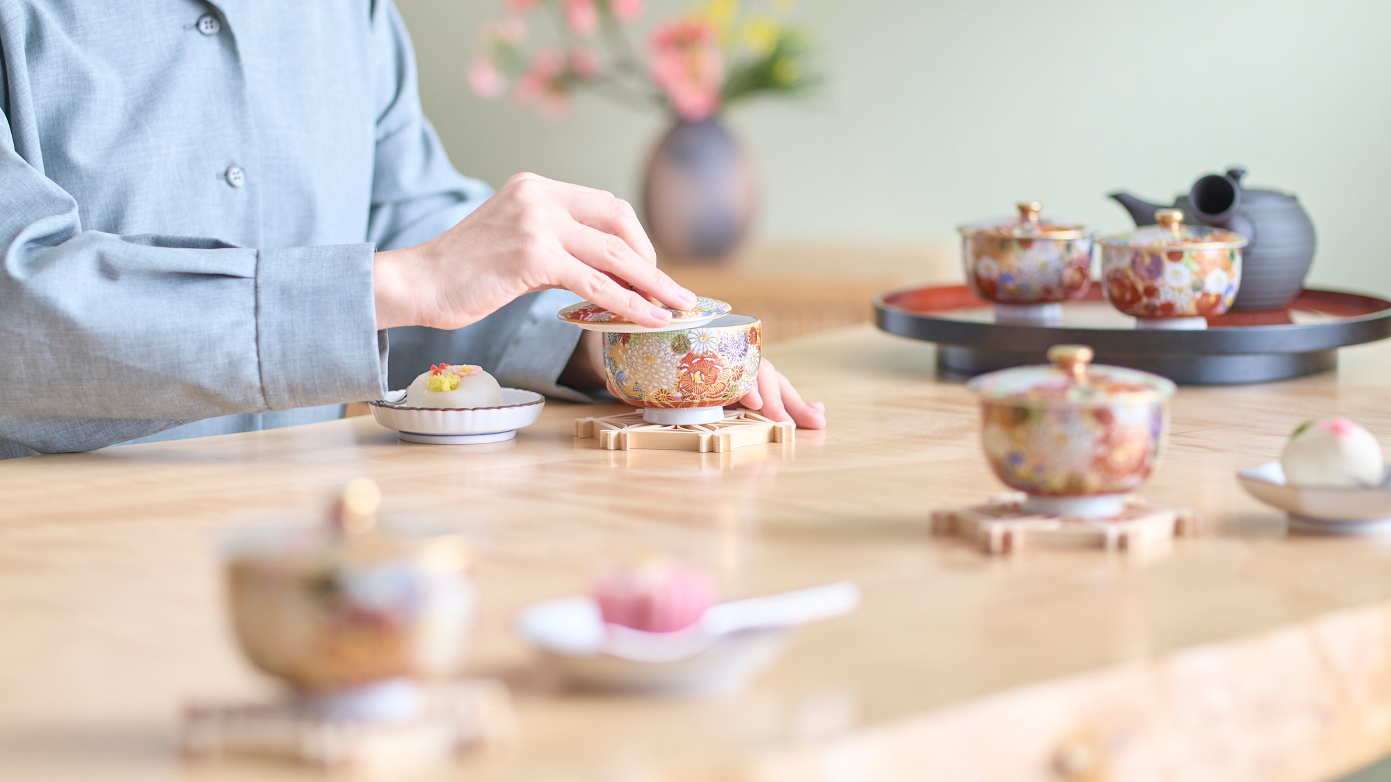 Kumi-dashi Japanese Teacups