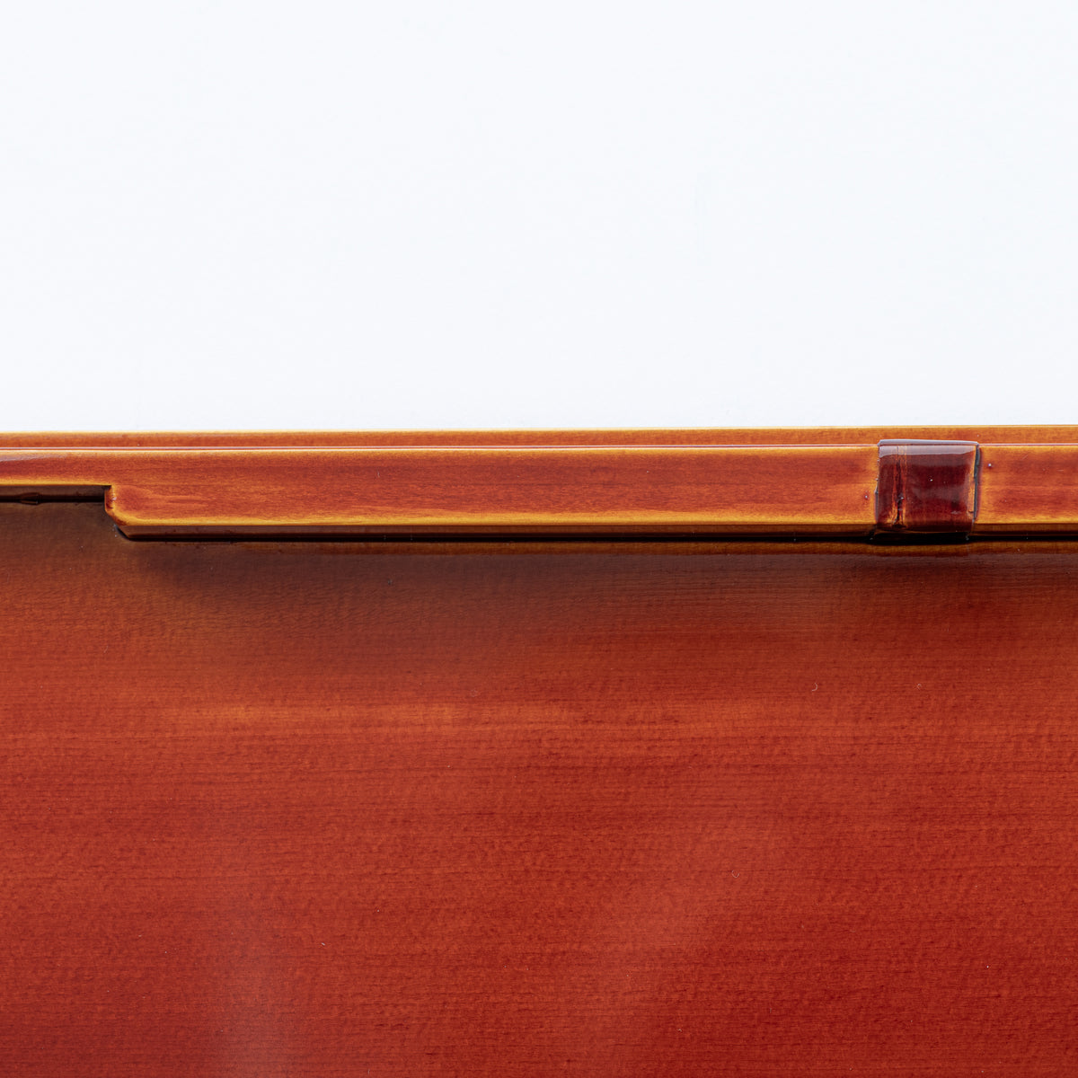 Golden Amber Double-Rim Rectangular Tray　