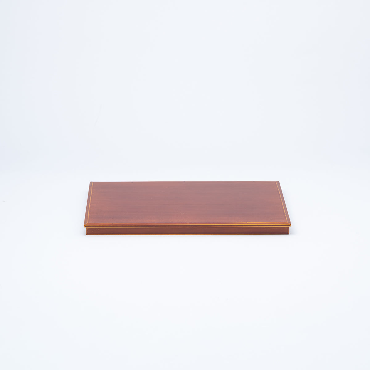 Golden Amber Double-Rim Rectangular Tray　
