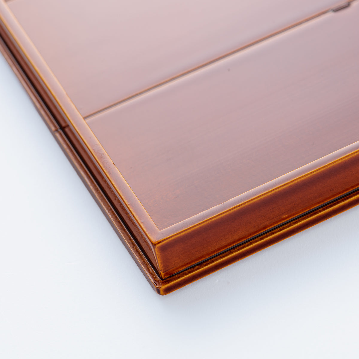 Golden Amber Double-Rim Rectangular Tray　