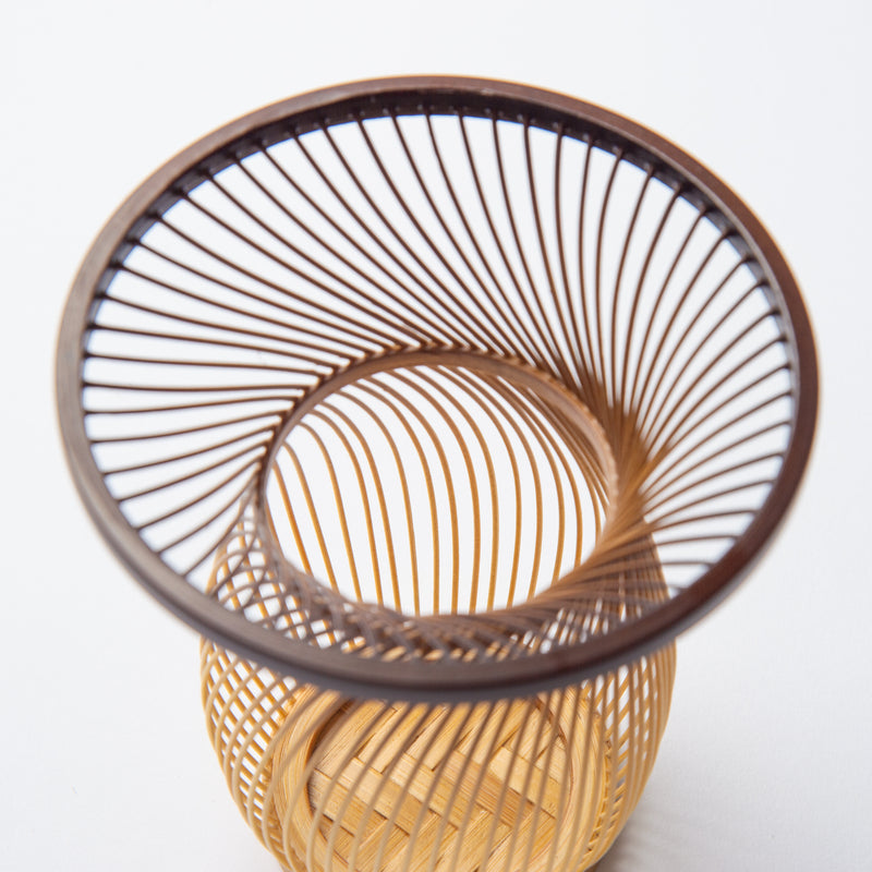 Yamaboushi Suruga Bamboo Basketry Japanese Flower Vase