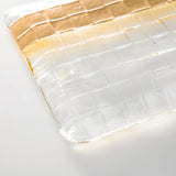 Yoshita Kasho Water Stream Maki-e Glass Rectangle Plate