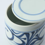 Baizan Kiln Arabesque Tobe Cylindrical Spice Container with Lid