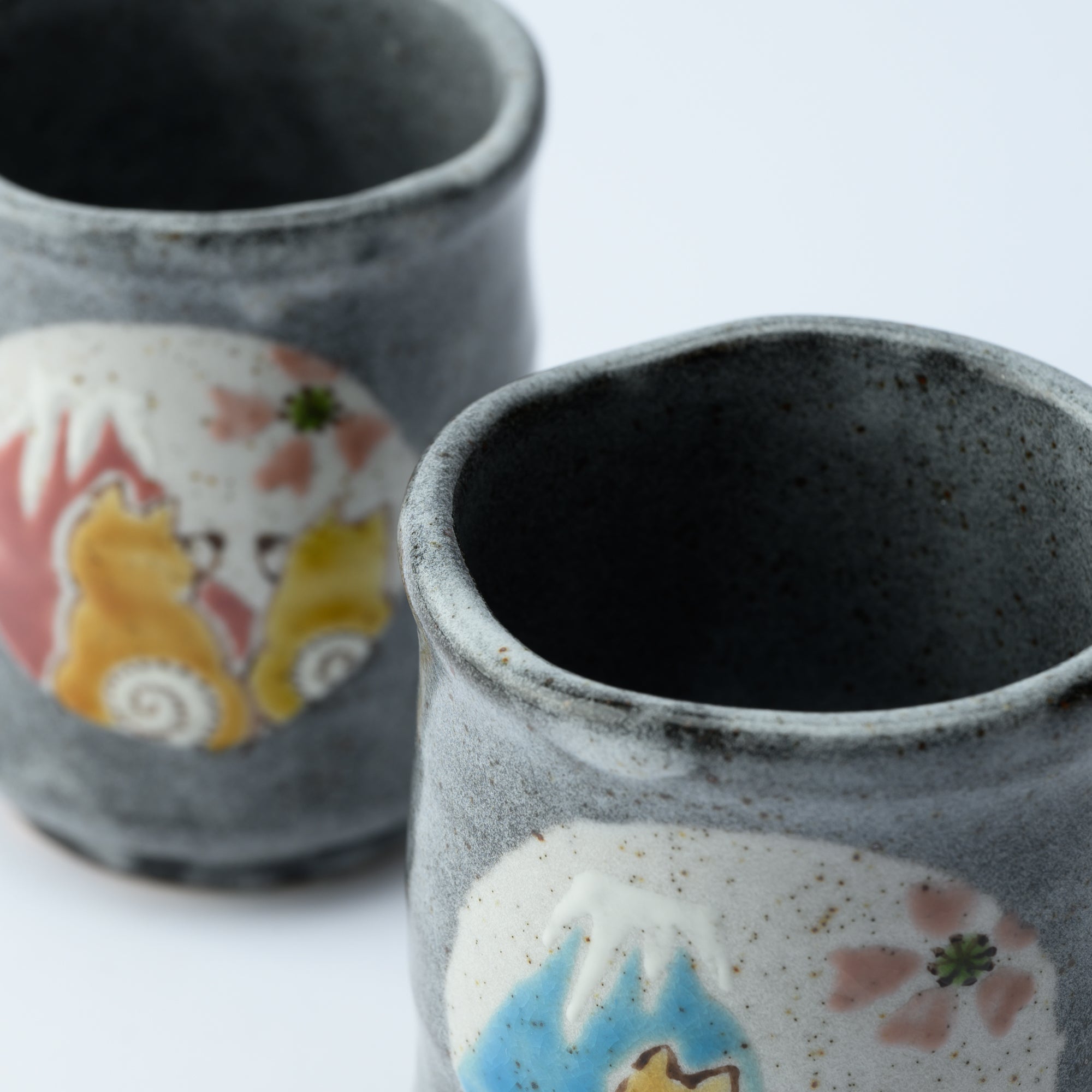 Shiba Inu in Sunny Spot Yunomi Japanese Teacup Pair