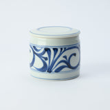 Baizan Kiln Arabesque Tobe Cylindrical Spice Container with Lid