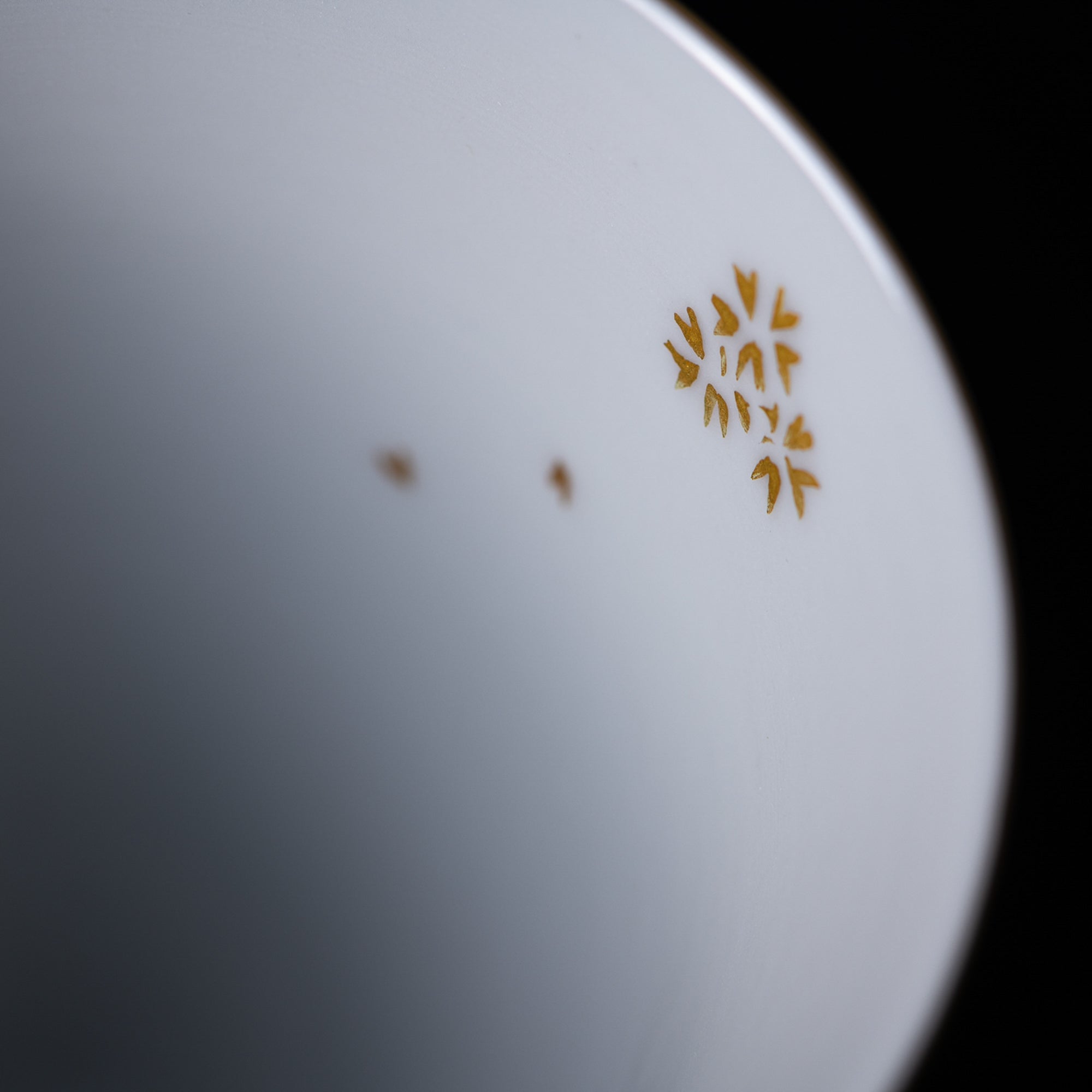 Copa de sake Morikin Shirochibu con flor de ciruelo blanca