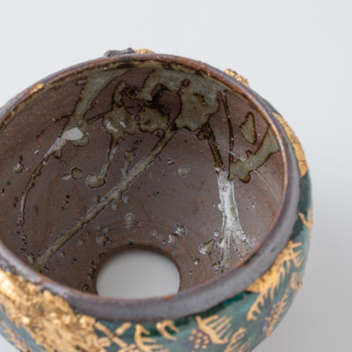 Gold Plum Round Plant Pot