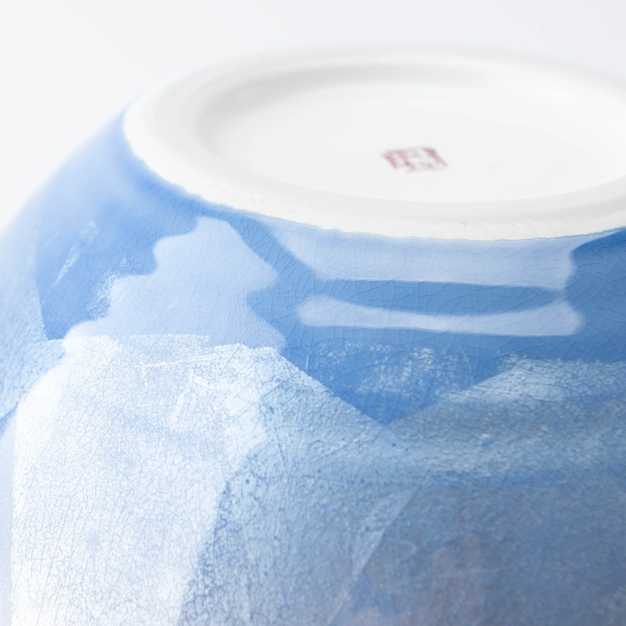 Ginsai Crane Round Japanese Flower Vase 6.9 IN