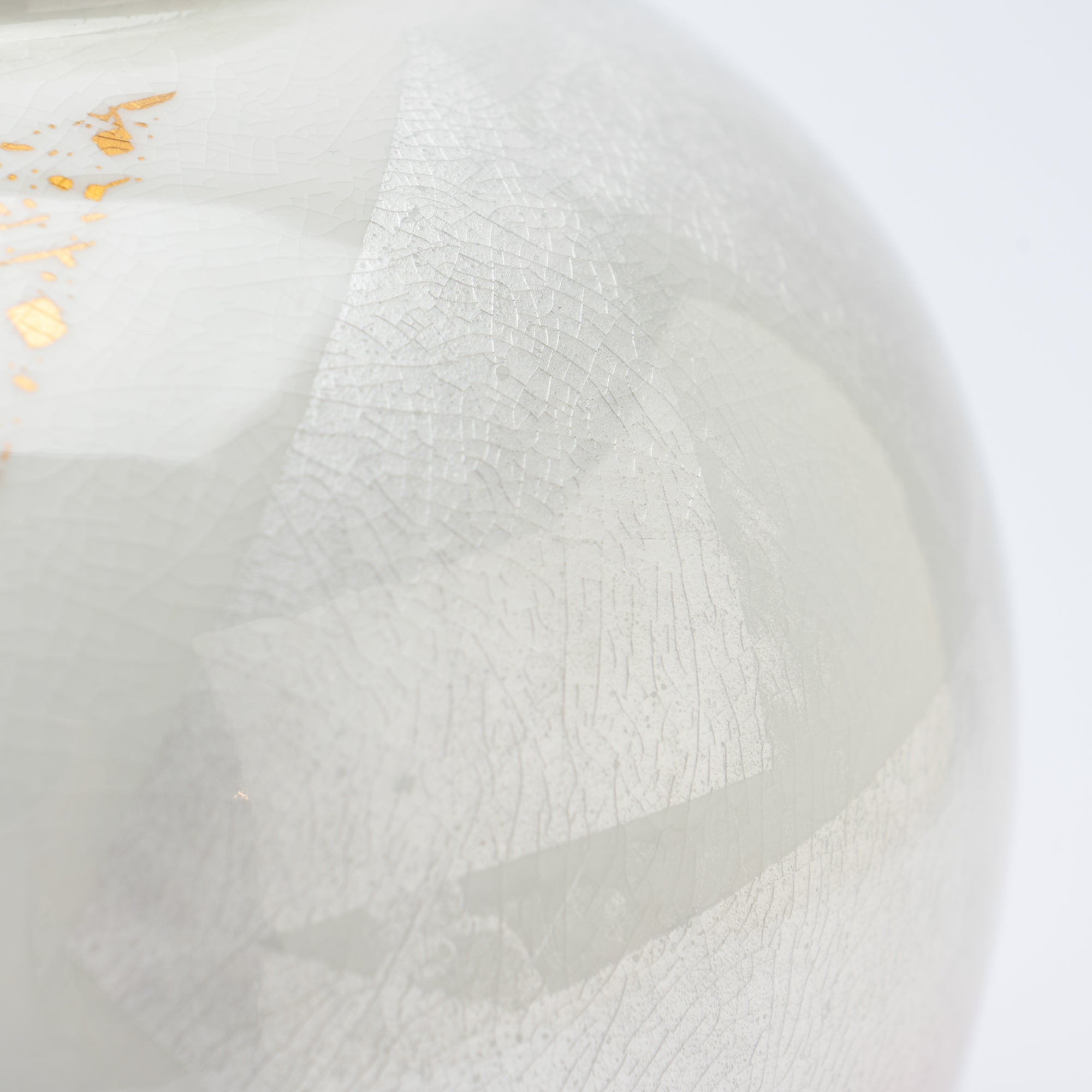 Ginsai Crane Round Japanese Flower Vase 6.9 IN