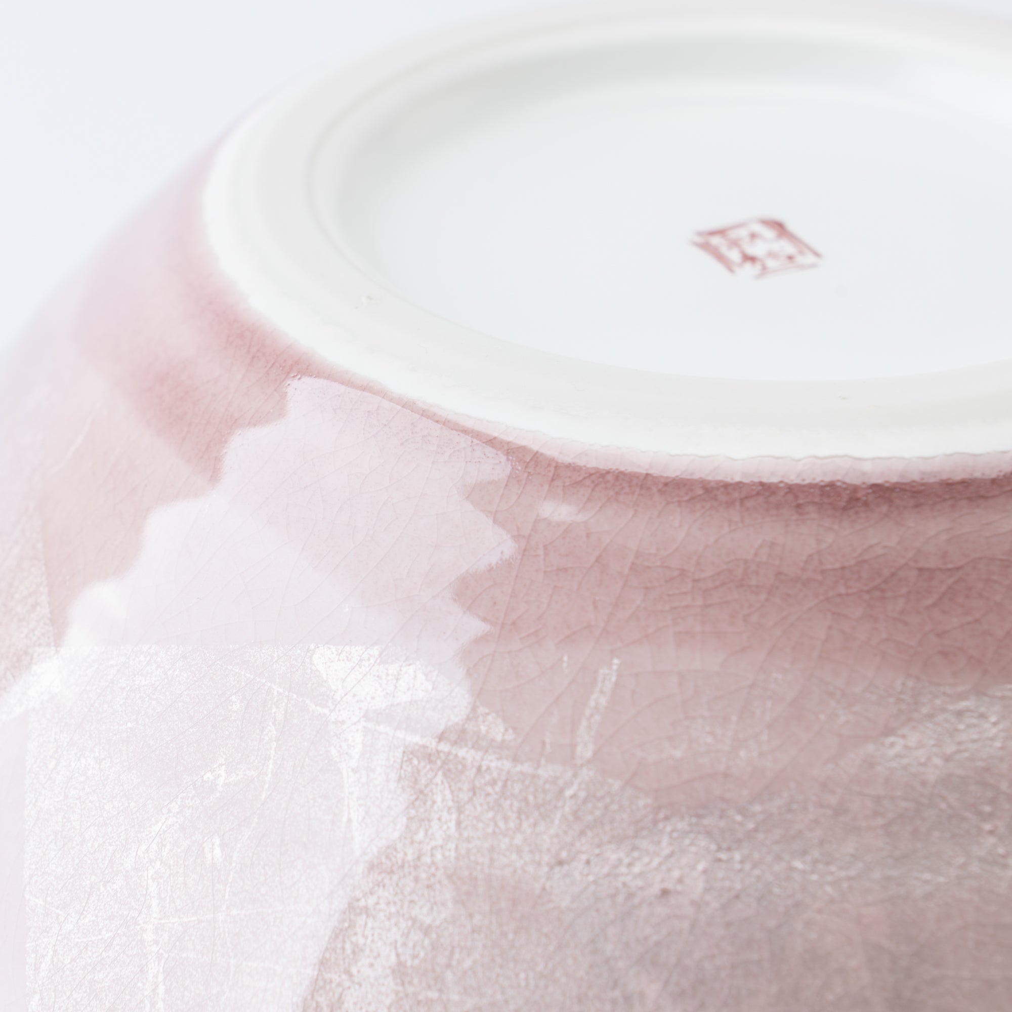 Ginsai Crane Round Japanese Flower Vase 6.9 IN