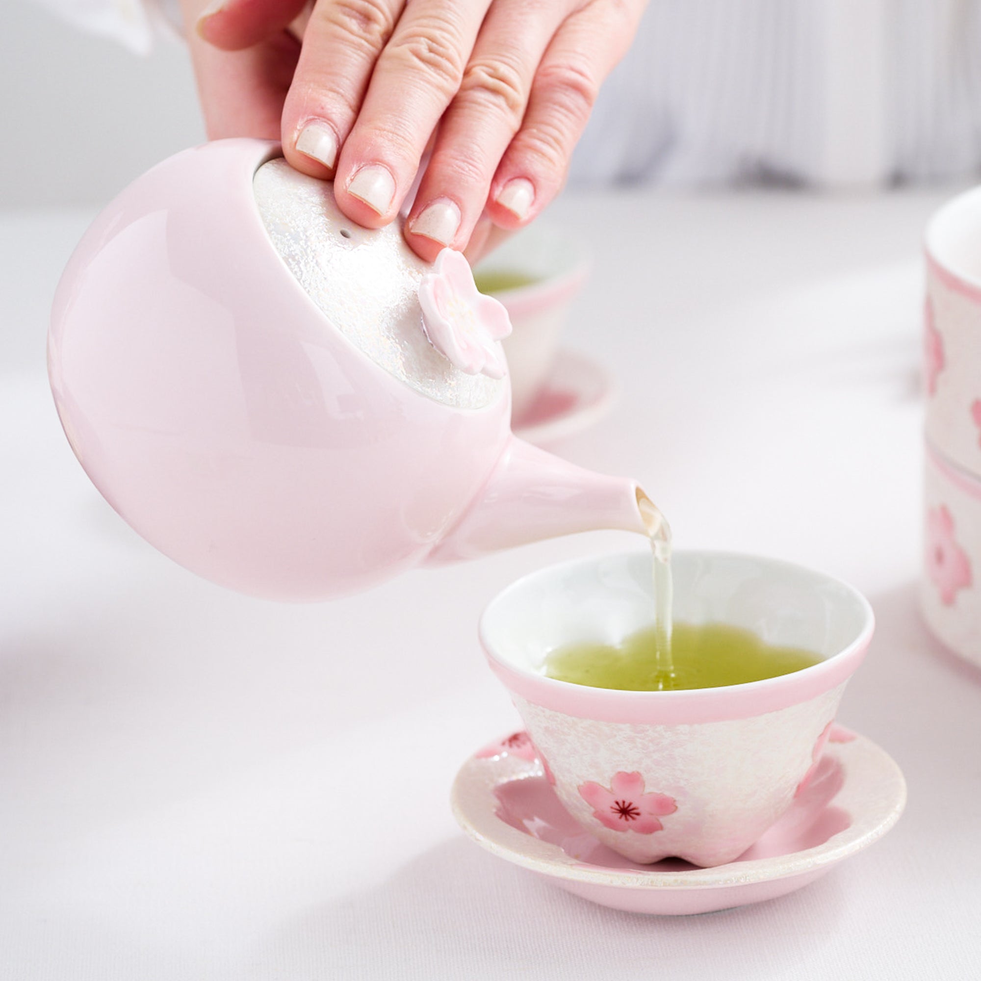 Glänzend Pink Japanische Teetasse „Sakura“