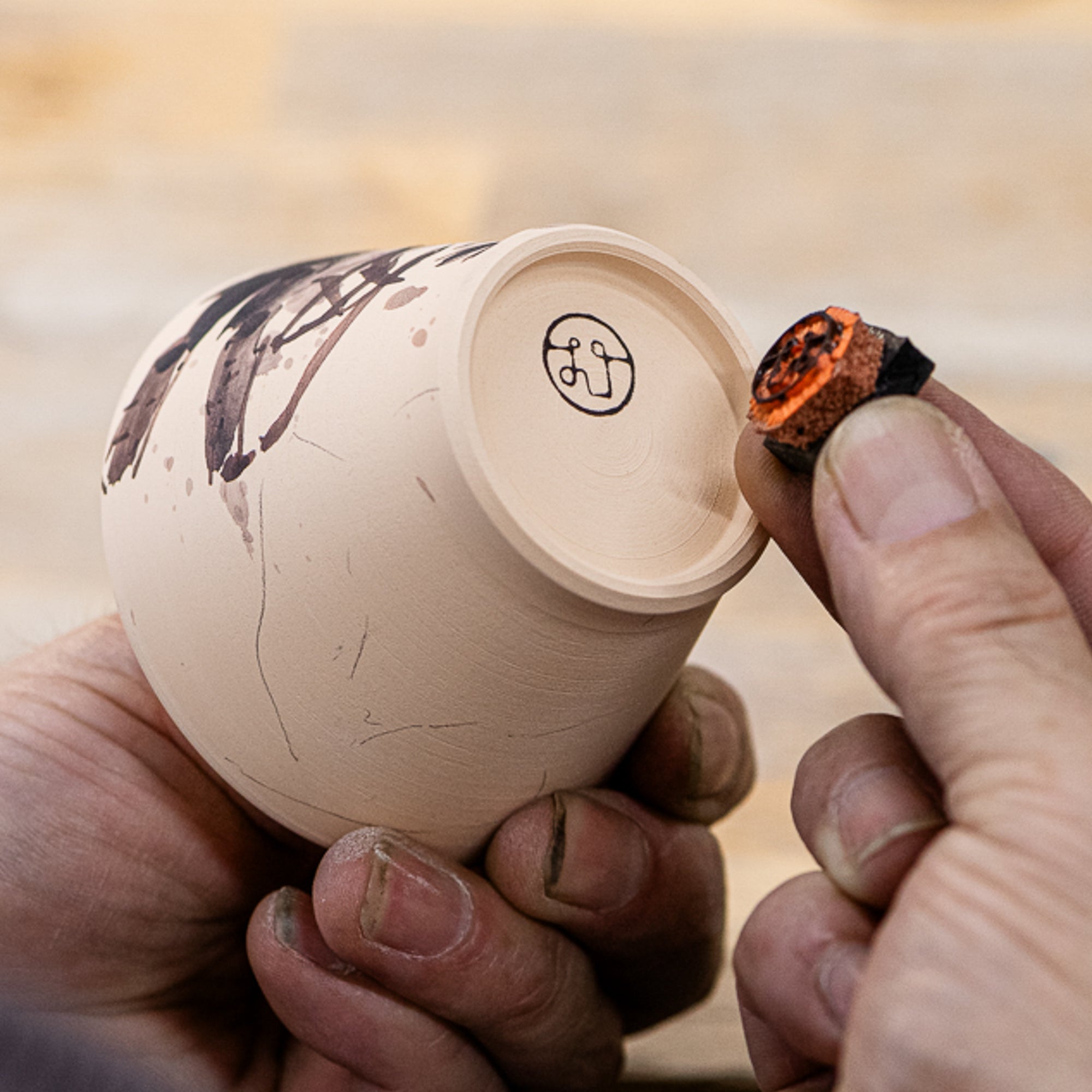 Sake-Set „Meerestiere in Blau"