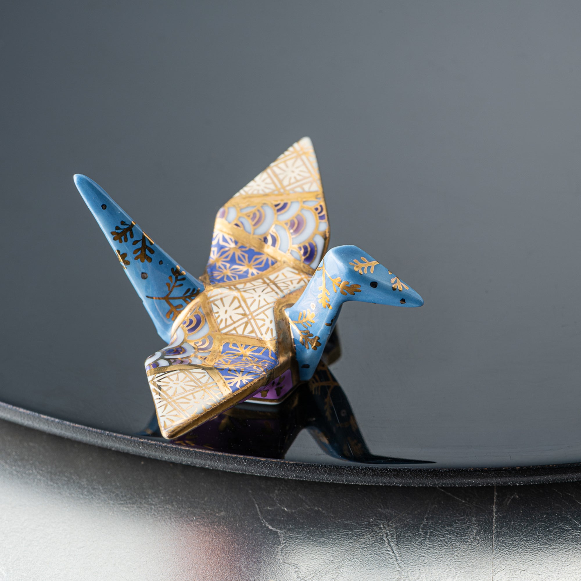 Adorno de Grulla Cielo Azul