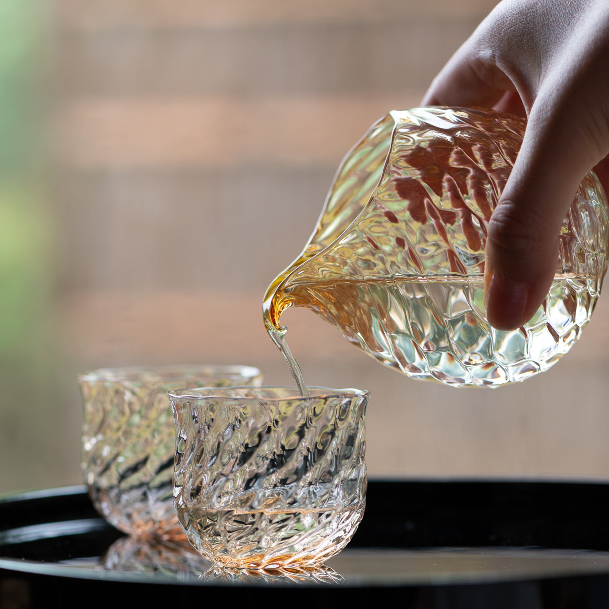 Amber Uroko Sake Set