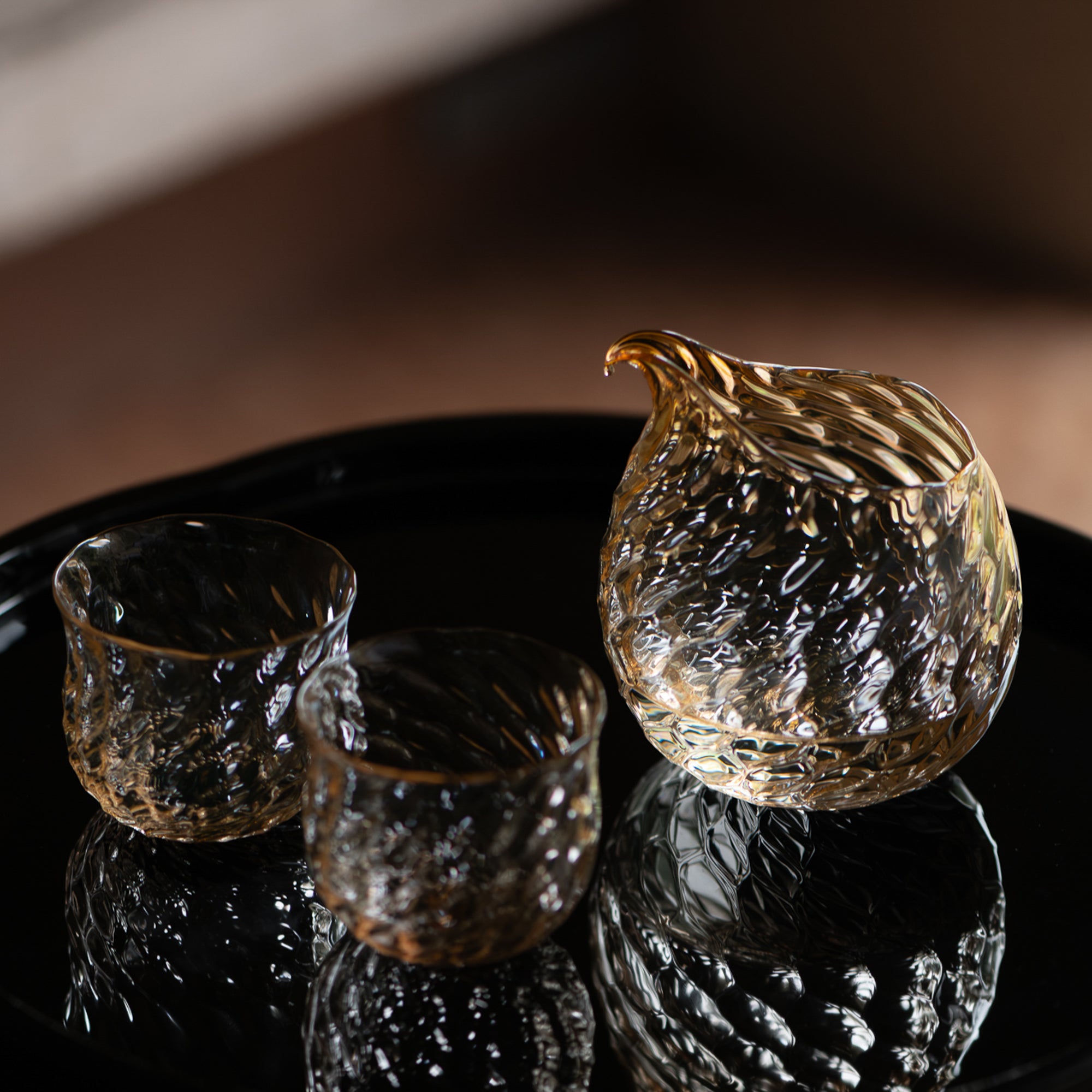 Amber Uroko Sake Set