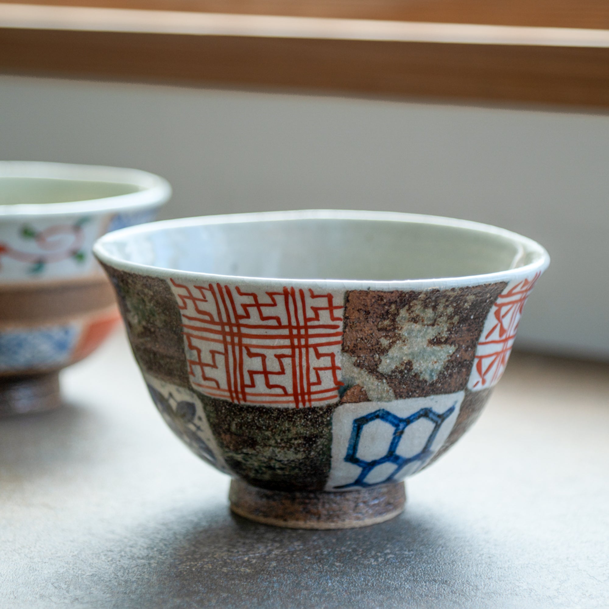 Cuenco Donburi con estampado de cuadros de 6,2 pulgadas