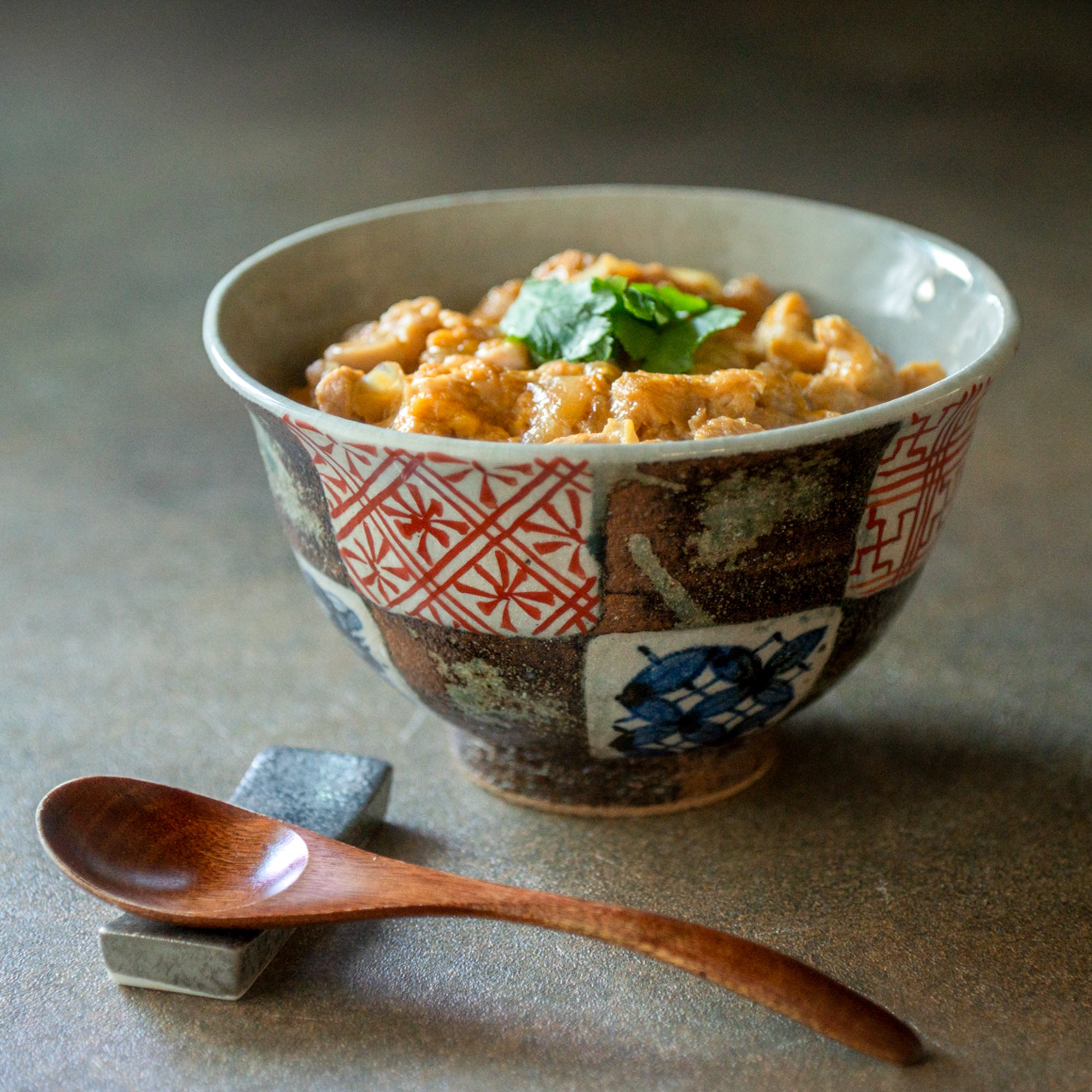 Cuenco Donburi con estampado de cuadros de 6,2 pulgadas