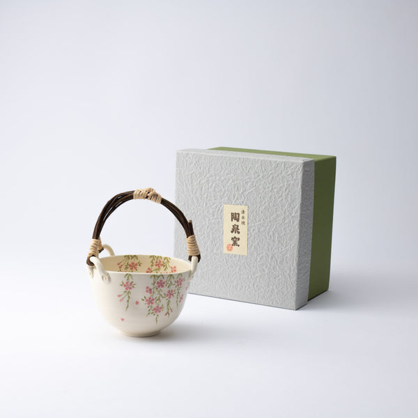 Tosen Kiln Sakura Kiyomizu Ware Katakuchi Sake Carafe
