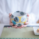 Kokuzou Kiln Camellia Kutani Yunomi Japanese Teacup