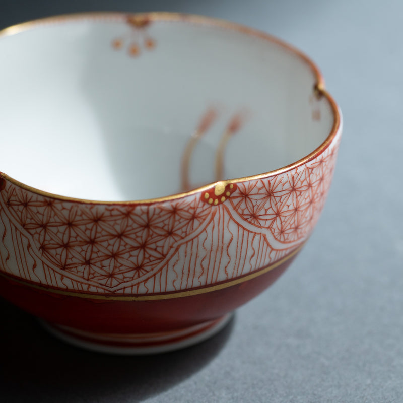 Fukushima Reiko Akae-Saibyo Gourd Kutani Sake Cup