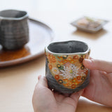 Hanazume Kutani Yunomi Japanese Teacup