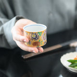 Seiju Kiln Golden Hanazume Kutani Ochoko Sake Cup Set