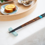 Matsukan Crystal Yozora Wakasa Lacquerware Chopsticks Set 22.5 cm (8.9 in) with Chopstick Rests (Set of Two)