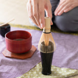 Nishimoto Ippuku Yamanaka Lacquerware Matcha Tea Set with Purple Furoshiki