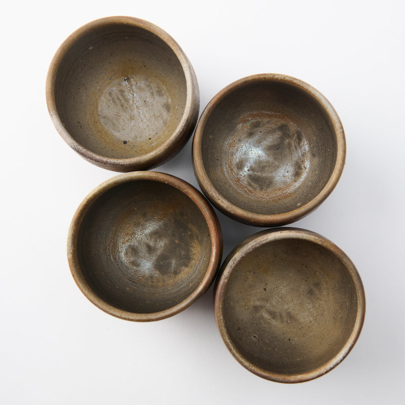Hozan Kiln Sangiri Gourd‐shaped Bizen Ware Sake Set