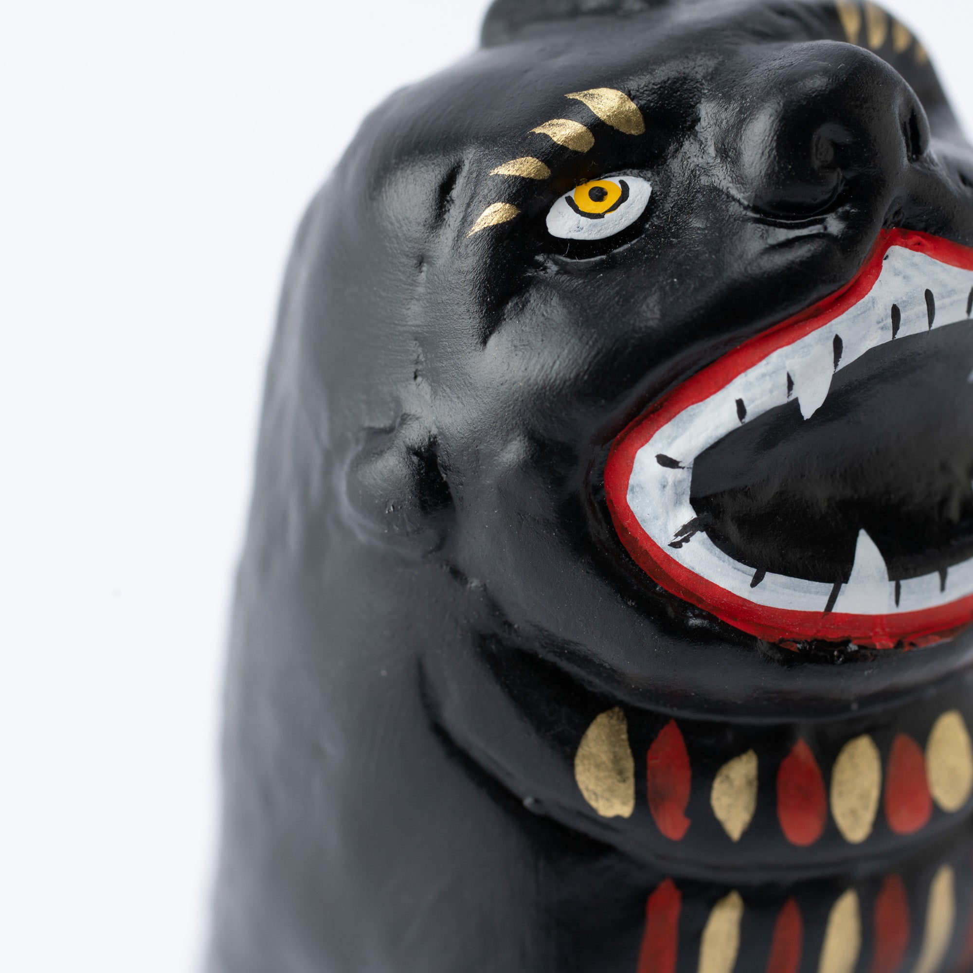 Black Komainu Agyo Figurine