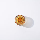 Kiyohide Glass Blue Amber Whirlwind Edo Kiriko Guinomi Sake Cup