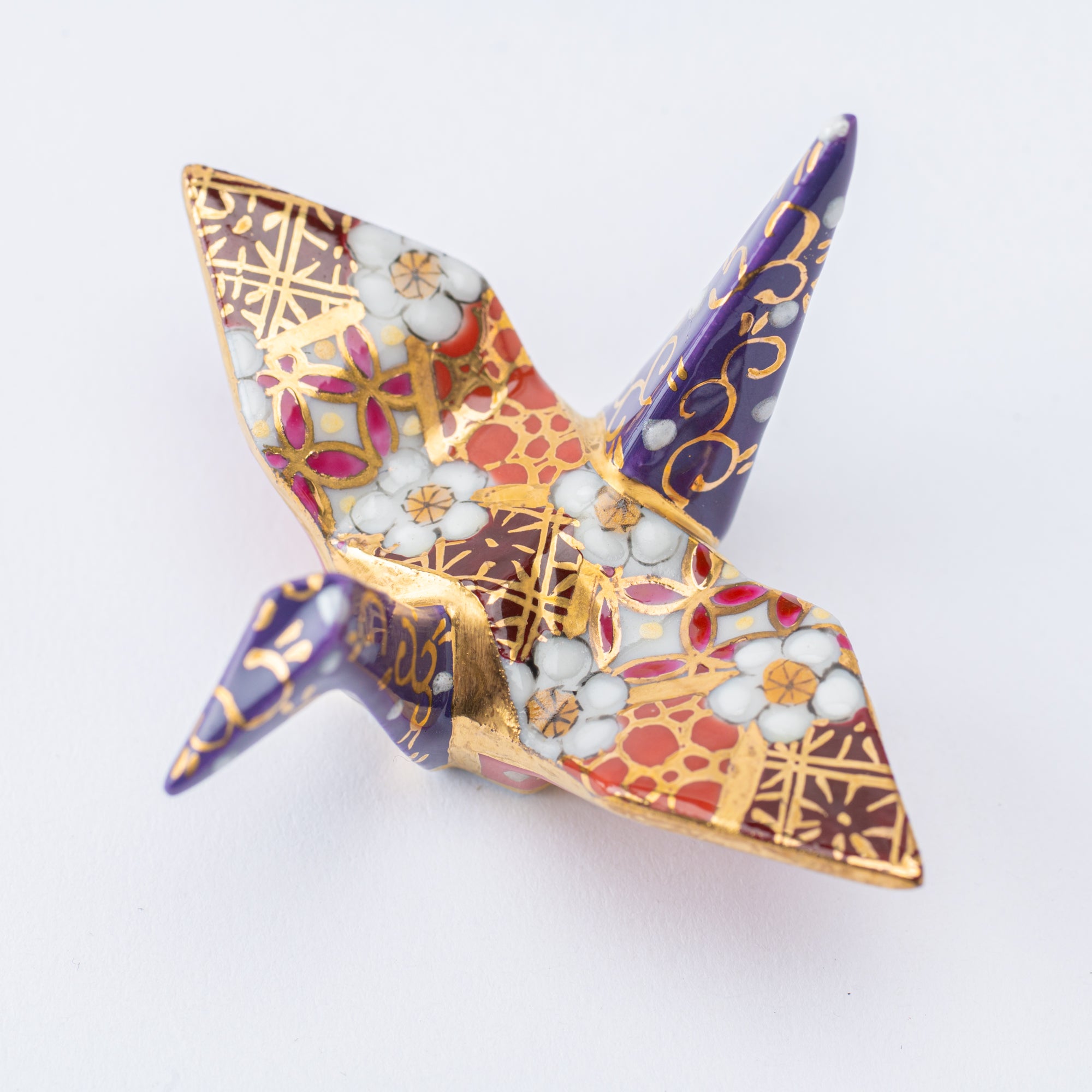 Gold-lined Origami Crane Chopstick Rest
