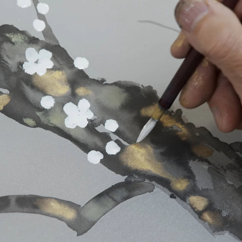 Plum Blossoms Under the Moon Kakejiku Hanging Scroll