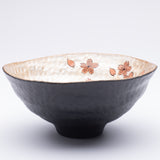 Yoshita Kasho Glass Sakura Silver Matcha Bowl Chawan