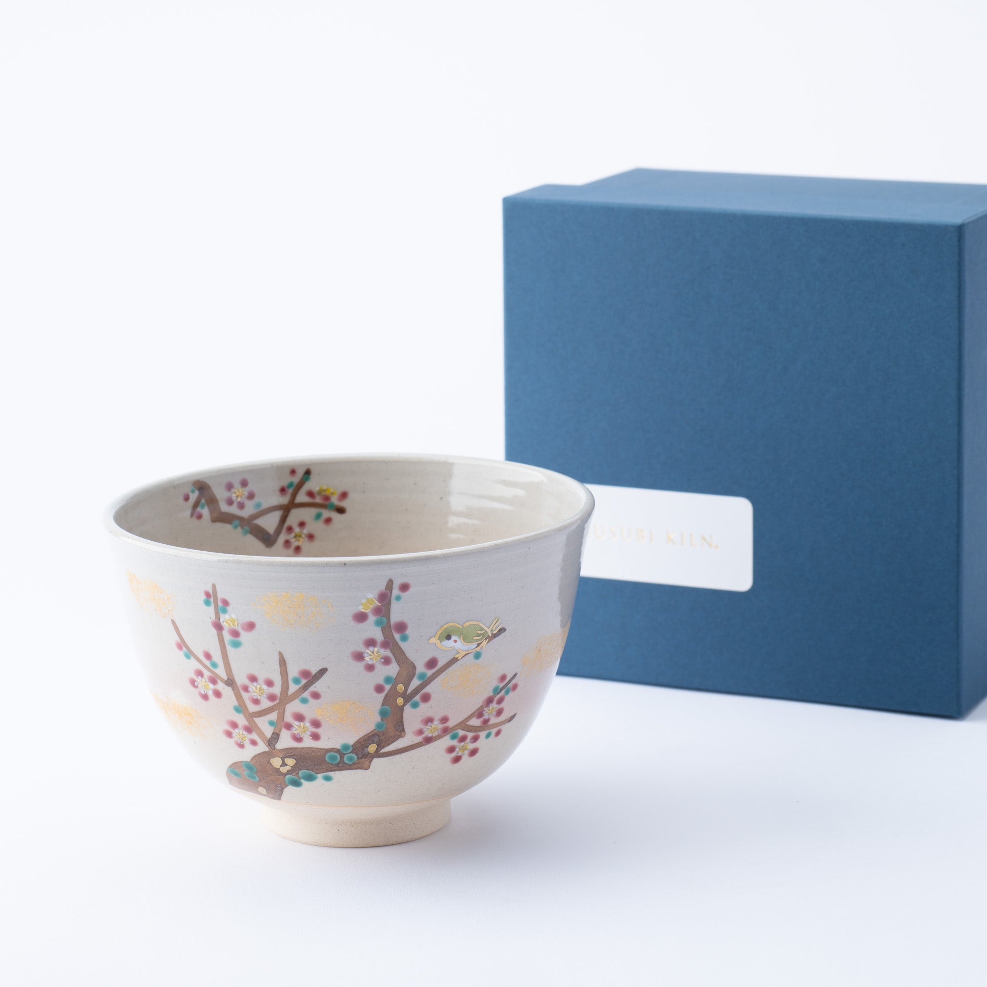 Plum Blossom and Nightingale Matcha Bowl
